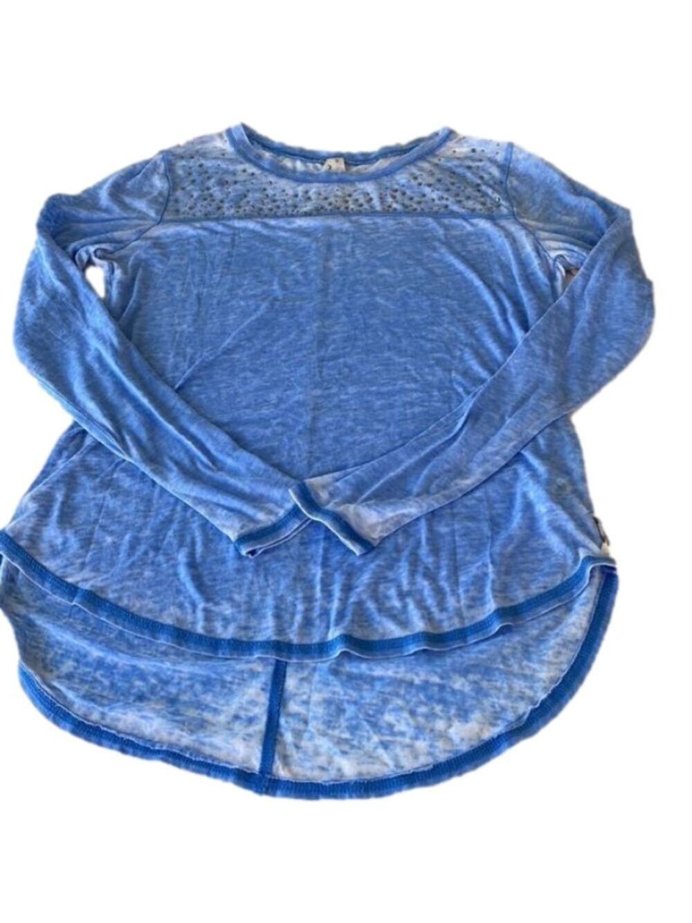 SEVEN 7 High-low Long sleeves Rhinestones Blue Women’s Size SM